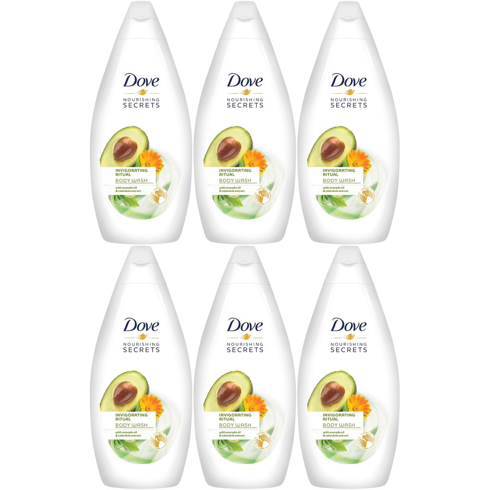 Dove Invigorating Ritual Body Wash, Avocado Oil & Calendula Extract, 16