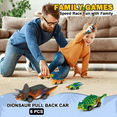 thumbnail image 2 of Zacro Dinosaur Toy Pull Back Cars Toys, 6 Pack Dinosaur Car Toys for Kids Toddler Boys and Girls 2 3 4 5 Years Old, 2 of 7