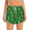 thumbnail image 2 of Picia St. Patrick's day Pattern Women's 2 in 1 Athletic Running Shorts High Waisted Workout Casual Gym Sweat Shorts with Comfy Liner Zipper Pockets-XX-Large, 2 of 7