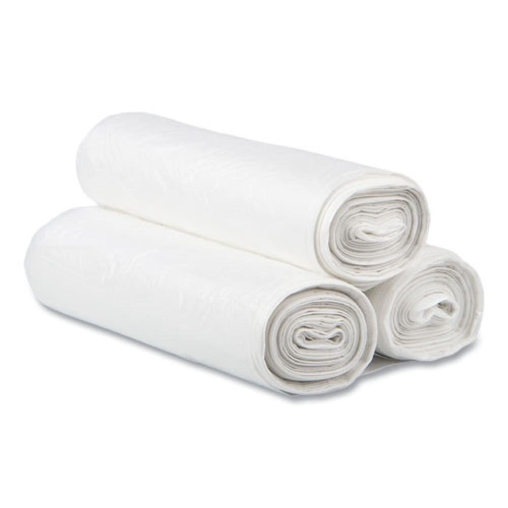 Inteplast Group S303713N 30 gal. 13 microns 30 in. x 37 in. High-Density Interleaved Commercial Can Liners - Clear (25 Bags/Roll, 20 Rolls/Carton)