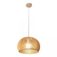 thumbnail image 1 of 2x Luz Colgante Natural Comedor Cocina Retro Casa de Té Iluminación de tejado Pantalla de Lámpara Hecha No Incluye Bombilla - C perfke luz colgante de bambú, 1 of 9