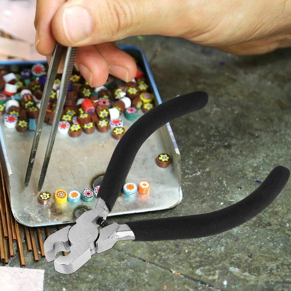 OFFIGAM Durable Jewelry Pliers for Crafting with Wire Capacity 05mm and Shockproof Grip
