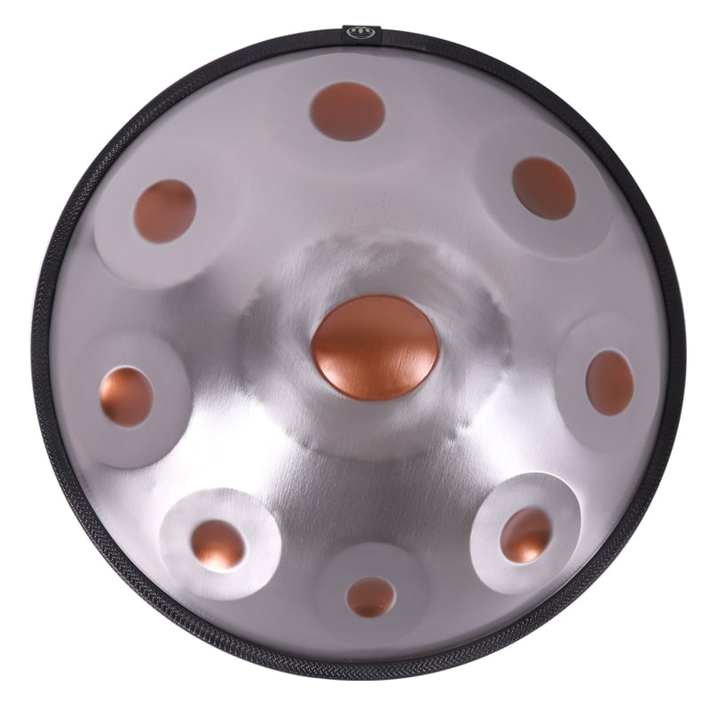 18IN Kurd D Minor 9 Notes Handpan Drum 440HZ Percussion Instrument Steel Tongue Drum