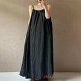 thumbnail image 3 of Bixock Maxi Dress for Women,Dress for Women Round Neck Loose Double Layer Hem Casual Dress, 3 of 5