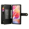 thumbnail image 3 of For Samsung Galaxy A26 5G / A16 / A17 4G 6.7-inch Wallet Case for Women Men Multi-Card Slots Zipper Pocket Lanyard Strap Wristlet Leather Phone Case,Black, 3 of 7