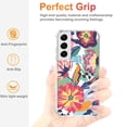 thumbnail image 4 of Blue Flower Case for Samsung Galaxy S23 Plus,Aesthetic Colourful Floral Plant Case for Men Women,Unique Soft TPU Bumper Case Cover, 4 of 5