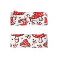 thumbnail image 3 of Yiaed Amanita Red Mushroom Print Newborn Baby Hat Infant Baby Beanie Top Knot Stretchy Hats, 3 of 5