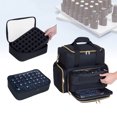 thumbnail image 5 of TANPADUAJI Nail Polish Organizer Holds 80 Bottles (15ml - 0.5 fl.oz)and a Nail Lamp , Nail Bag Organizer Case with 2 Removable Bags and Manicure Tools Storage Sections,Black, 5 of 6