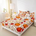 thumbnail image 2 of Manfei Thanksgiving Print Fitted Sheet Queen,Halloween Themed Skull Bedding,3pcs,1 Fitted Sheet and 2 Pillowcases, 2 of 6