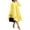 Yellow, variant on Vonda Women's Vintage Ruffle Hem Dress, Casual Loose Calf-Length Dress, Sizes S-5XL, Black