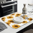 thumbnail image 5 of Microfibre Drying Mat for Kitchen Sunflower Colorful Floral Dish Drying Drainer Mat Absorbent Drying Mat Washing Up for Glass, Plate & Cup 16inch X 18inch, 5 of 7