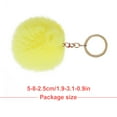 thumbnail image 4 of Linyer Fuzzy Ball Keychain Supple Comfortable Lovely Key Rings Adorable Practical Key Chains Women for Children Adults Elderly Students Yellow 9cm, 4 of 6