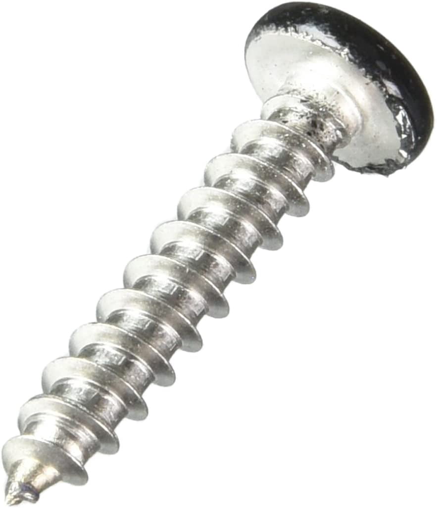 #10 x 1" Black Painted 18-8 Stainless Steel Phillips Pan Head Sheet Metal Screws SMSPSS-647