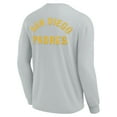 thumbnail image 3 of Unisex Fanatics Gray San Diego Padres Elements Super Soft Long Sleeve T-Shirt, 3 of 3