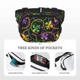 thumbnail image 7 of Lafuoo Mardi Gras6 Pattern Square Double Layer Waist Bag, Adjustable Buckle Bag Accessories for Men and Women-One Size, 7 of 7
