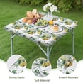thumbnail image 4 of Yellow Lemon Fruit Leaves White Pattern Square Fitted Tablecloth with Elastic Edge,Square Table Cover,Washable Elastic Table Cover for Home Kitchen Party Decor 34"x34", 4 of 6