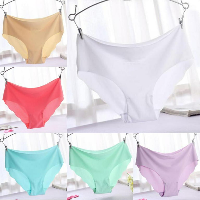 Womens Seamless Laser Cut Brief Panties Hipster Soft Stretch Underwear Pack  of 6