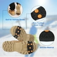 thumbnail image 3 of Uxcell Non-Slip Spikes Ice Grippers Traction Cleats with 5 Steel Studs Cleats Snow Shoe Spikes Grip Black, 3 of 7