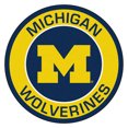 thumbnail image 1 of Tapis de Sol Arrondi Michigan Wolverines NCAA (29 Po), 1 of 4