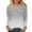 Gray, variant on Lounge Tops for Women Trendy Sparkly Sequins Crewneck Dressy Blouses Long Sleeve Tunic Fall Party Pullover Shirts