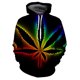 thumbnail image 3 of Sudadera con capucha con estampado 3D de hojas de malezas para hombre, sudadera informal de manga larga con patrón de plantas coloridas, sudadera holgada unisex, jersey de calle, 3 of 5