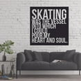thumbnail image 2 of Skating Was The Vessel Into Which I Can Pour My Heart And Soul Ice Skating Motivational Quote Quotes Wall Sticker Vinyl Decal Home Decor Room Living Room Bedroom Decoration Sticker Size (40x40 inch), 2 of 3
