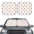 thumbnail image 6 of Lsque Hand Drawn Strawberry 2 PCS Windshield Sun Shade | CarFoldable Window Covers | Car Accessories Reflect UV for Universal Cars SUV Truck | Large, 6 of 7