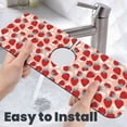 thumbnail image 6 of Kdxio Red Strawberry Pattern Non-Slip Diatom Mud Faucet Drain Pad,Self Absorbent Mat for Kitchen Sink for Variety Kitchen & Bathroom Countertops, 6 of 7