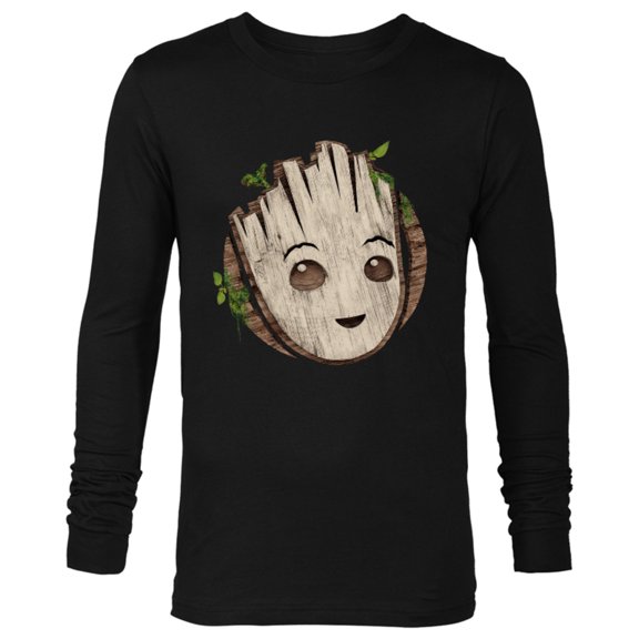 Marvel Studios I Am Groot Baby Face - Long Sleeve T-Shirt for Men - Customized-Black
