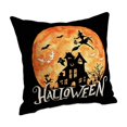 thumbnail image 2 of Halloween Throw Pillow Covers 18x18 Inch, Rustic Linen Decorative Square Pillowcases, Farmhouse Holiday Cushion Covers for Couch Sofa Living Room Bedroom Outdoor Home Decor, 2 of 5