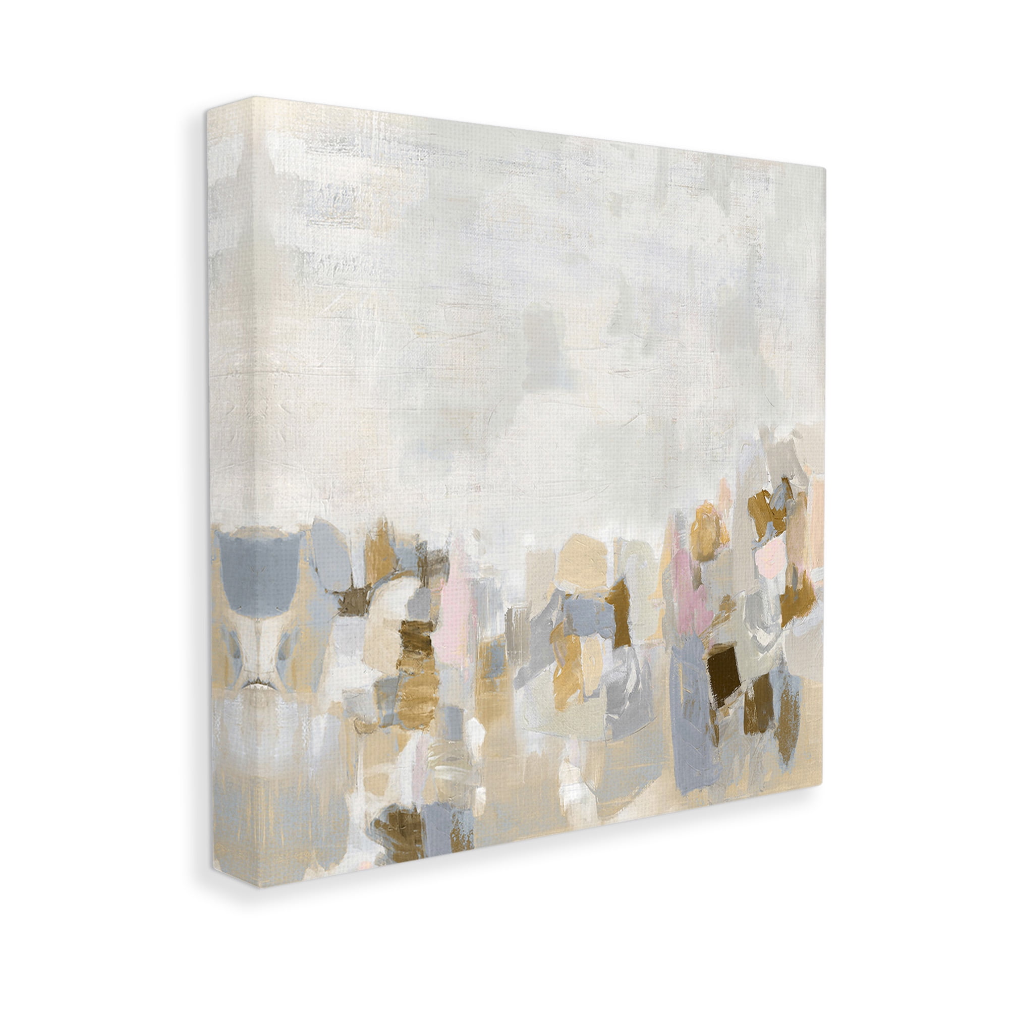 Stupell Industries Modern Flecked Landscape Abstract Painting Gallery Wrapped Canvas Art Print Wall Art, 24 x 24