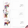 thumbnail image 5 of 20 Merry Christmas Cards Assorted (10 Designs, 2 Each) - Funky Rainbow Reindeer (4" x 5.12") AM7377XSG-B2x10, 5 of 6