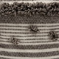 thumbnail image 3 of Bowery Hill Traditional Ivory and Brown Handwoven Wool Pouf Ottoman, 3 of 6
