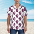 thumbnail image 4 of Balery Cute Number 8 Print Men's Hawaiian Shirts Short Sleeve Beach Shirt Relaxed Fit Vacation Button Down Shirts-Small, 4 of 9