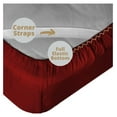 thumbnail image 3 of Stay Fitted Single Sheet, Fitted Sheet ! Stay Fit on Mattress with Elastic Straps at Corners, Extra Deep Pocket, Fits 18-24 Inch Mattress, King – Burgundy Red, 3 of 6
