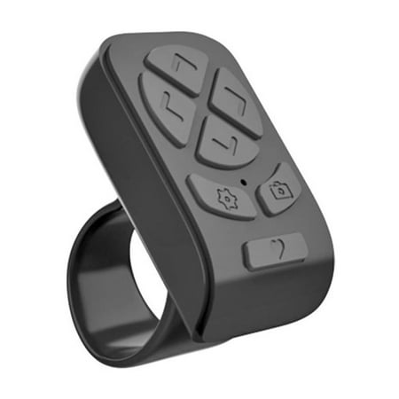 Agiufgs Bluetooth Remote, One-Button Page Turning and Photo Taking, for E-Reading and Short Video Control, Black