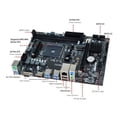 thumbnail image 3 of A520 M ATX ParrleBoard, Placa Base de Escrito de Interfaz Multimedia HD de Doble Canal HD para 5600X para 4650 g, 3 of 7
