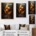 thumbnail image 4 of Designart "Spiral Graffiti Black and Gold Design IV" Abstract Framed Wall Art - Modern Gold Abstract Collages Living Room Framed Canvas Art, 4 of 6