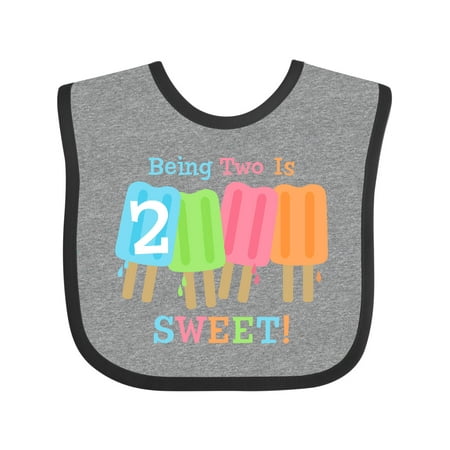 

Inktastic Ice Pop 2nd Birthday Gift Baby Girl Bib