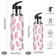 thumbnail image 2 of Yayeee 20oz Insulated Water Bottle Double Wall Stainless Steel with Flip Straw Lid, Pink Popsicle Pattern, 2 of 7