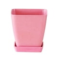 thumbnail image 1 of Nordic Style Square Flowerpot Solid Color Plant Container with Tray Office Decor, 1 of 10