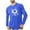 Blue, variant on UVEASISHA Long Sleeve Athletic Shirt for Men Valentines Day Heart Graphic Tees Cotton Blend Casual Regular Fit Tshirts Gym Workout Shirt Blue XL