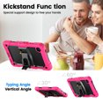 thumbnail image 5 of XYX for Samsung Galaxy Tab A9 Case 8.7 inch, 3in1 Heavy Duty Shockproof Tablet Cover with Stand, Shoulder Strap (2023, SM-X110/X115/X117), Rose, 5 of 7