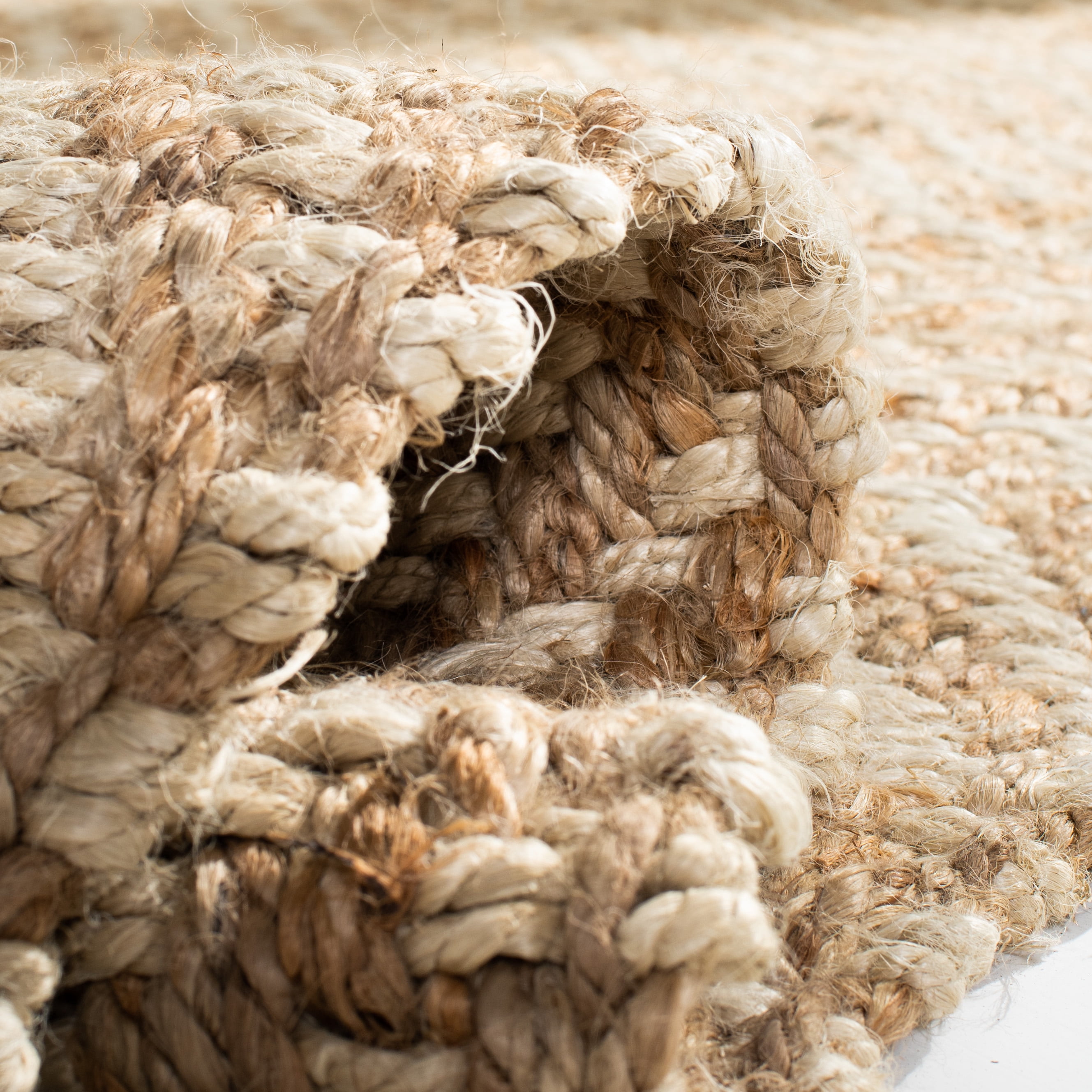 SAFAVIEH Natural Fiber Gillian Striped Area Rug, Bleach/Natural, 3' x 5'