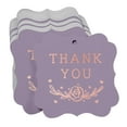 thumbnail image 3 of Inkdotpot Pack Of 50 Thank You Bridal Shower Paper Tags DIY Craft Bracket Shape Real Rose Gold Foil Hang Tags, 3 of 7