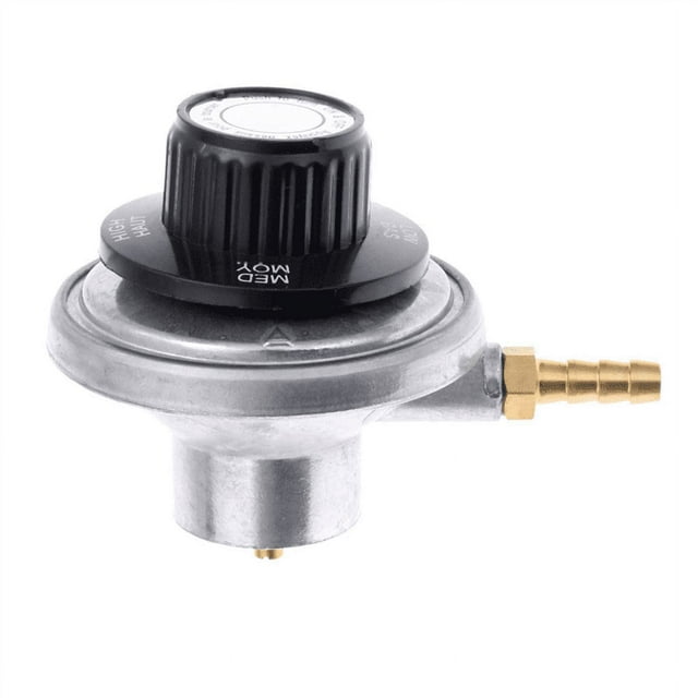 1 Pound Propane Tank Low Pressure Adjustable Gas Regulator with 1/4Inch Barb Hose Connection