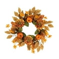 thumbnail image 4 of 18in Fall Wreaths for Front Door, Fall Decorations for Home, Wreath with Pumpkins Flowers for Thanksgiving Halloween Farmhouse Harvest Home Decor, 4 of 5