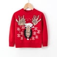 thumbnail image 3 of Lovebay 1-6T Kids Boys Girls Ugly Christmas Sweater Crewneck Pullover Xmas Tops - Red Raunchy Reindeer, 3 of 8