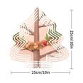 thumbnail image 3 of Stylish Metal Hanging Christmas Tree Wind Spinner - Festive Garden Decoration with Pinecone and Ornament Design for Yard, 3 of 7