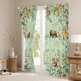 thumbnail image 3 of Erosebridal Tropical Flower Curtains Pack of 2 (42x84 Each), Jungle Animal Bear Deer Curtains Blackout, Green, 3 of 6